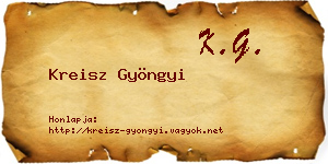 Kreisz Gyöngyi névjegykártya