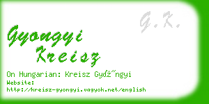 gyongyi kreisz business card